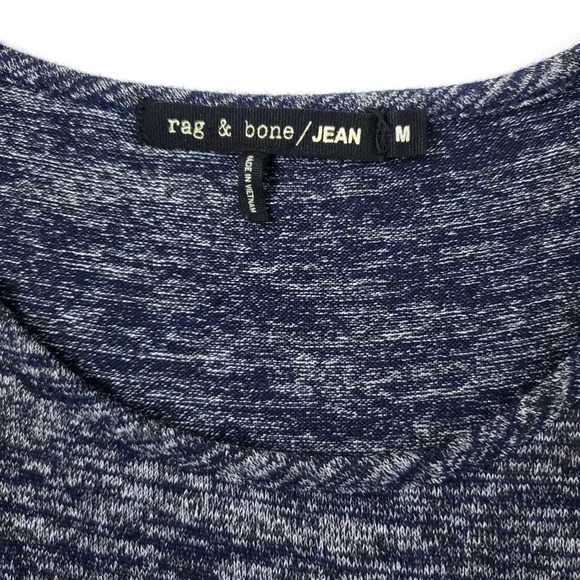 Rag & Bone heathered navy round hem Tank - Picture 3 of 9